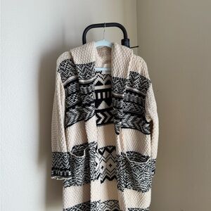 Cozy Cream and Black Patterned Sweater